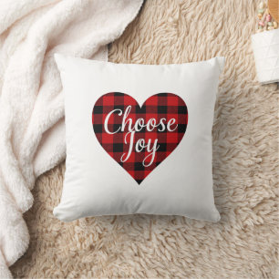 Choose Joy Inspirational Quote Throw Pillow