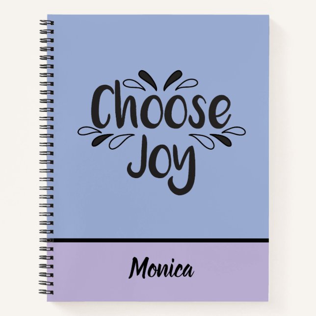 Choose Joy Quote Spiral Notebook (Front)