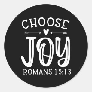 Choose Joy Ros 1513 Christian Classic Round Sticker