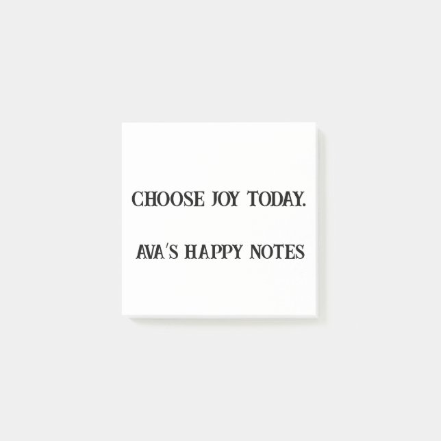 Choose Joy Today – Custom Positive Sticky Note (Front)