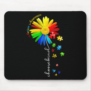Choose Kind Autism Awareness Sunflower Mom Women K Mouse Pad