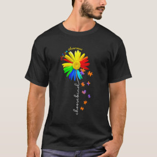Choose Kind Autism Awareness Sunflower Mom Women K T-Shirt