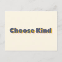 Choose Kind Bold 3D Typography Inspirational Blue