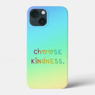 "Choose Kindness" Colourful Gradient iPhone 13 Mini Case