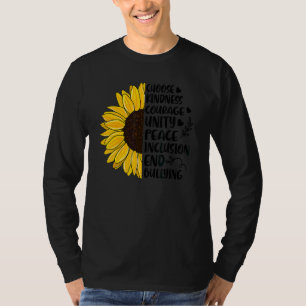 Choose Kindness Courage Unity Peace Sunflower Unit T-Shirt