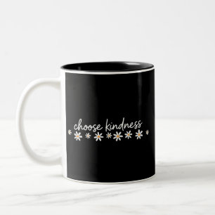 Choose Kindness Inspirational Motivational Teacher Two-Tone Coffee Mug