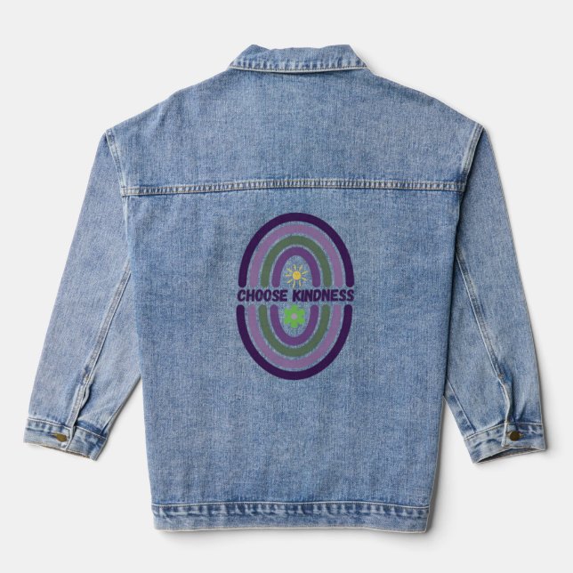 Choose kindness. Make the World kinder. Denim Jacket (Back)