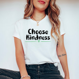 Choose Kindness Mental Health with Green Heart T-Shirt