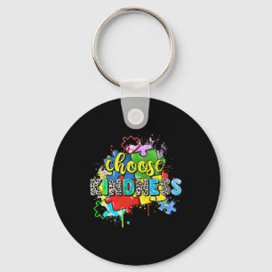 Choose Kindness Puzzle World Autism Awareness Day Keychain