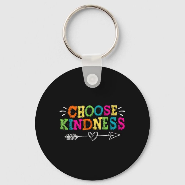 Choose Kindness Retro Groovy - Be Kind Keychain (Front)