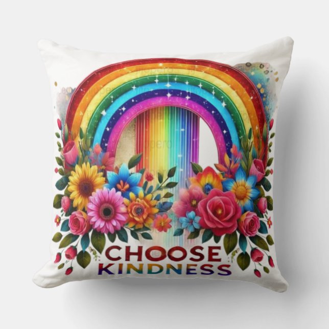 Choose Kindness Throw Pillow (Front)