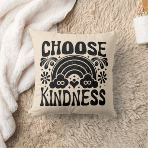 Choose kindness vintage throw pillow