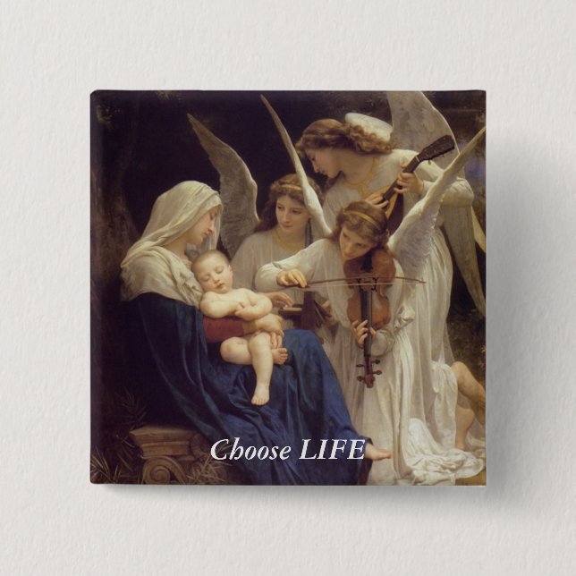 choose LIFE 2 Inch Square Button (Front)