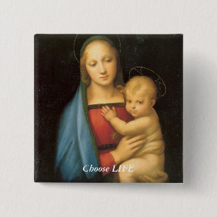 Choose LIFE 2 Inch Square Button