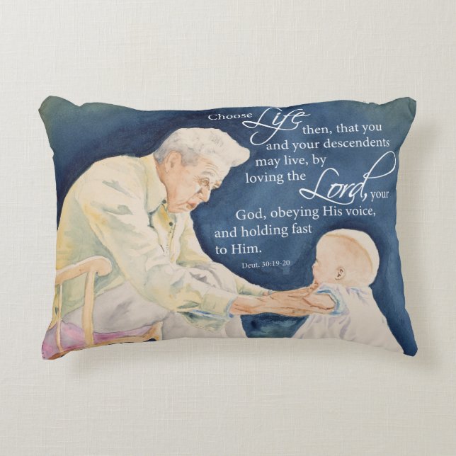 Choose Life Accent Pillow (Front)