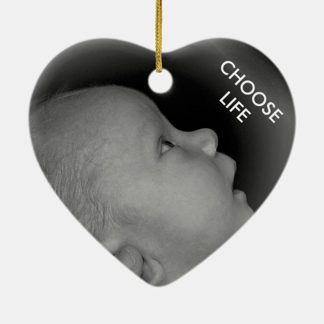 CHOOSE LIFE CERAMIC ORNAMENT (Back)