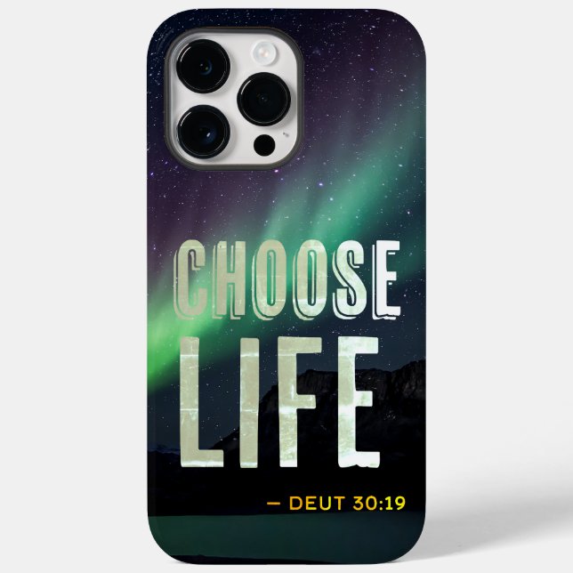Choose Life Deuteronomy 30:19 Pro-Life Case-Mate iPhone Case (Back)