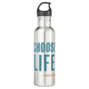 Choose Life Deuteronomy 30:19 Pro-Life T-Shirt Cof 710 Ml Water Bottle
