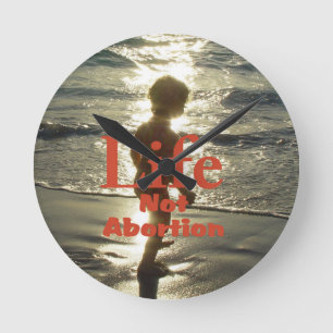 choose life round clock