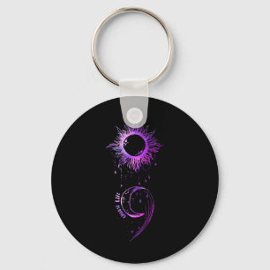 Choose Life Semicolon Suicide Prevention Awareness Keychain