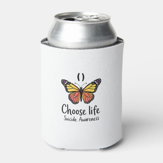 Choose life suicide Awareness Colorful Dragonfly T Can Cooler (Can Front)