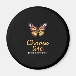 Choose life suicide Awareness Colorful Dragonfly T Magnet