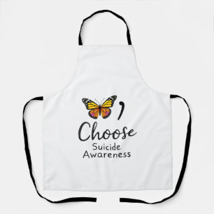 Choose life suicide Awareness Colourful Dragonfly Apron