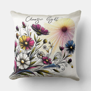 Choose light throw pillow