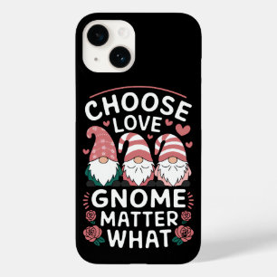 Choose Love Gnome Matter What Valentine's Day Case-Mate iPhone 14 Case