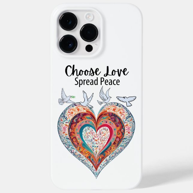 Choose Love Spread Peace Case-Mate iPhone Case (Back)