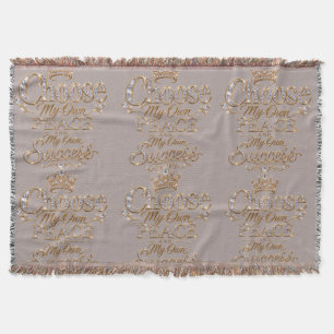 Choose My Own Peace and Success Throw Blanket