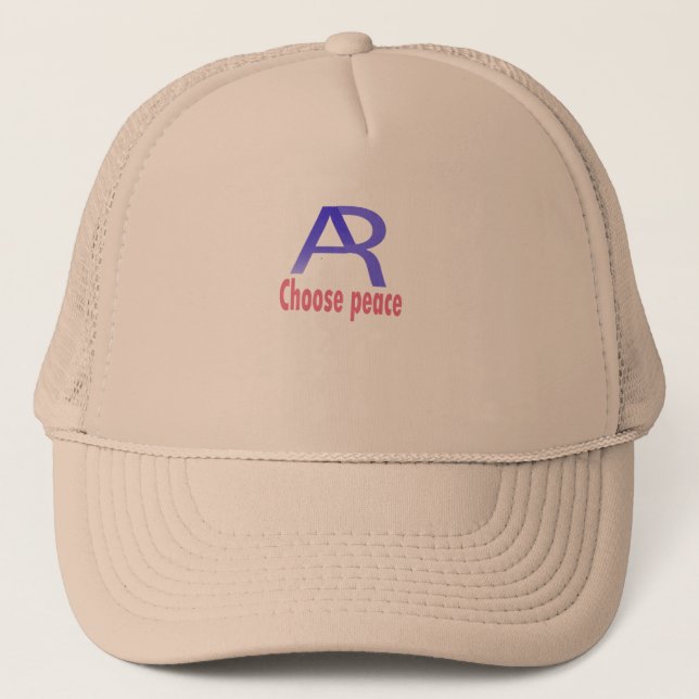 Choose Peace Beige Cap – Minimal Inspirational  (Front)