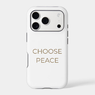 Choose Peace iPhone 17 Case Minimal Aesthetic So