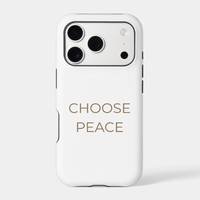 Choose Peace iPhone 17 Case | Minimal Aesthetic So (Back)