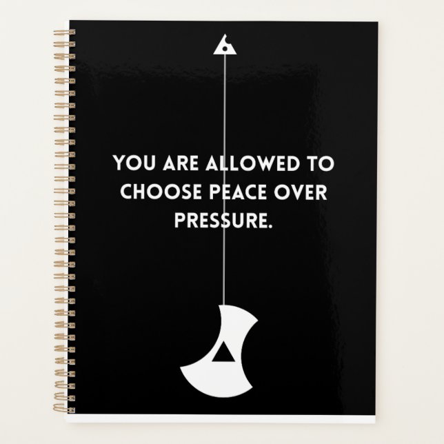 Choose Peace Over Pressure – Planner (Devant)