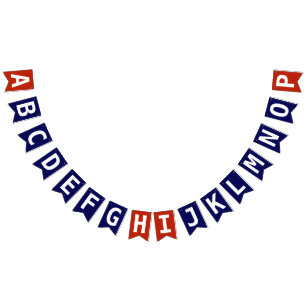 Choose Red White Blue Patriotic 2 Layer Template Bunting Flags