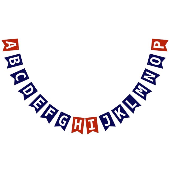 Choose Red White Blue Patriotic 2 Layer Template Bunting Flags (All)