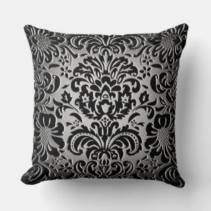 Choose The Colour "Mock Flock" Floral Pattern 1 Throw Pillow