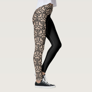 Choose the Colour "Regal Lace" Design Leggings