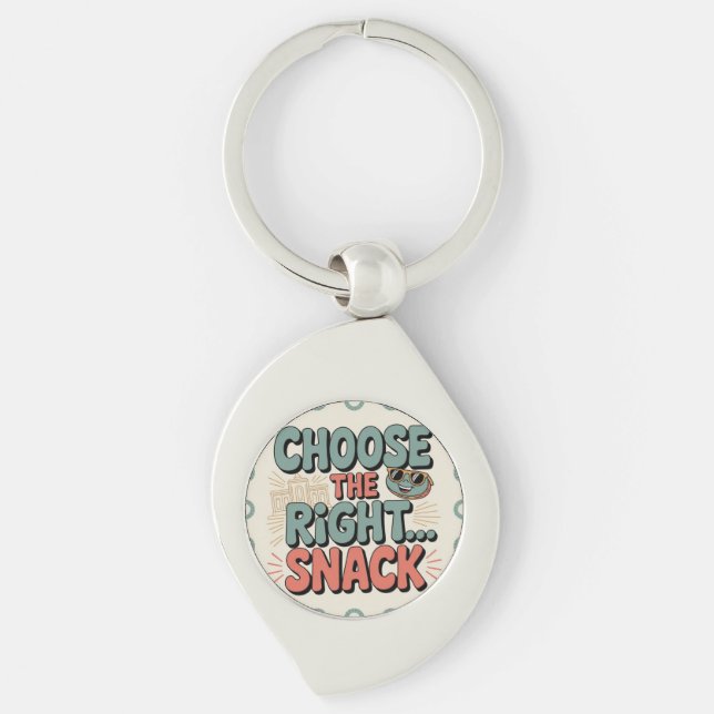 Choose the Right Snack Keychain (Front)