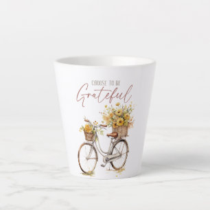 Choose to Be Grateful – Bicycle & Rustic Fall Latte Mug