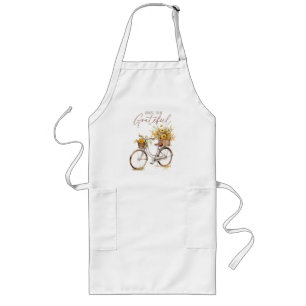 Choose to Be Grateful – Bicycle & Rustic Fall Long Apron
