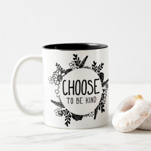 Choose To Be Kind black colour Two-Tone Coffee Mug