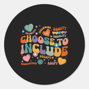 Choose To Include Autism Awareness Classic Round Sticker