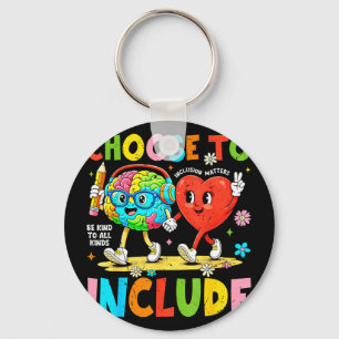 Choose to include inclusion autism awareness keychain