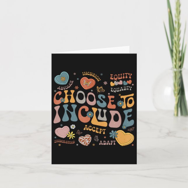 Choose To Include Inclusion Problems Autism Awaren Card (Front)