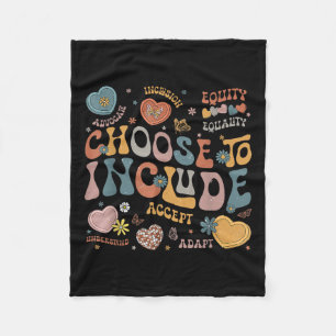 Choose To Include Inclusion S Autism Awareness Tea Fleece Blanket