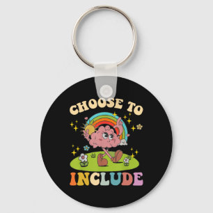 Choose To Include Neurodiversity Autism Teacher Ap Keychain