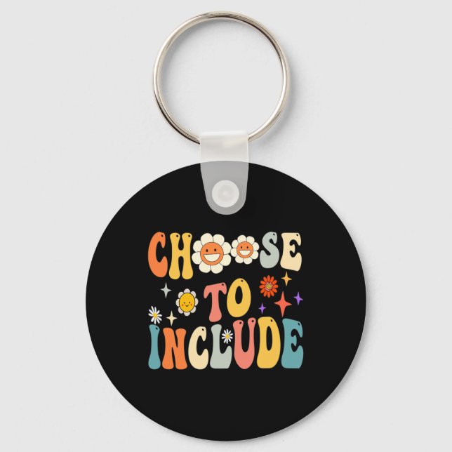Choose To Include Special Education Teacher Autism Keychain (Front)