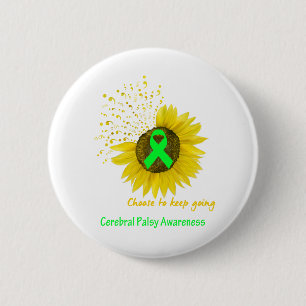 Choose To Keep Going Cerebral Palsy Awareness 2 Inch Round Button